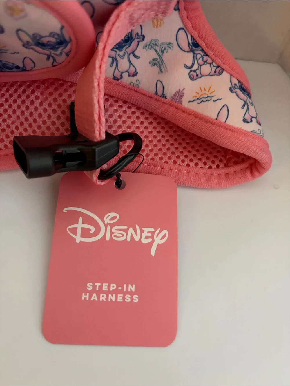 Disney Sassy Meow Pink Stitch Print Cat Harness